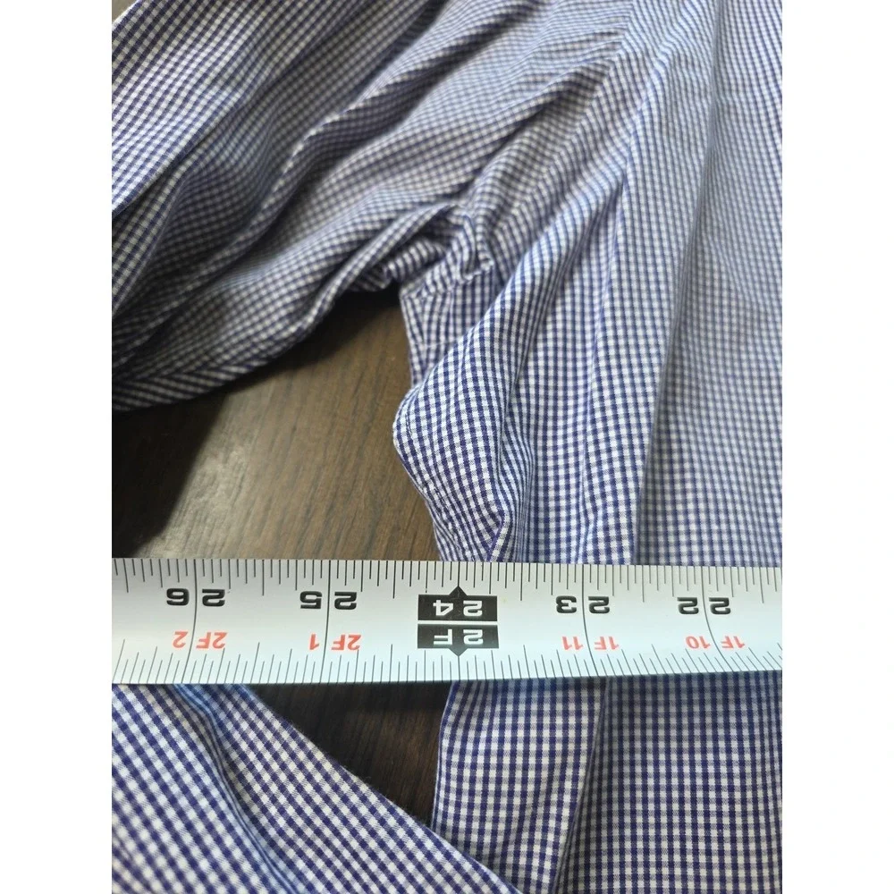 Polo Ralph Lauren Dress Shirt Mens 17.5 34/35 Blu Yarmouth Cotto Pinpoint Oxford